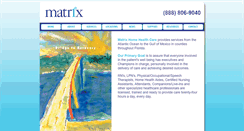 Desktop Screenshot of matrixhomecare.com